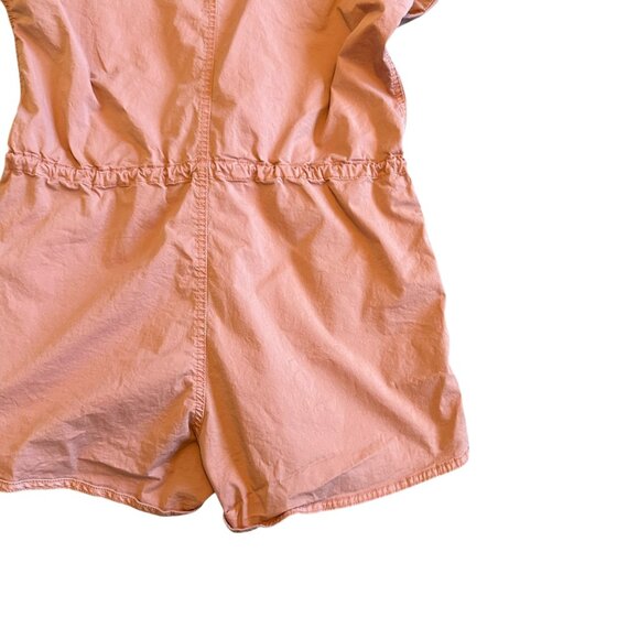 Pistola Coral Shorts Romper Short Sleeves Drawstring Waist Cotton Size Medium - Picture 10 of 10
